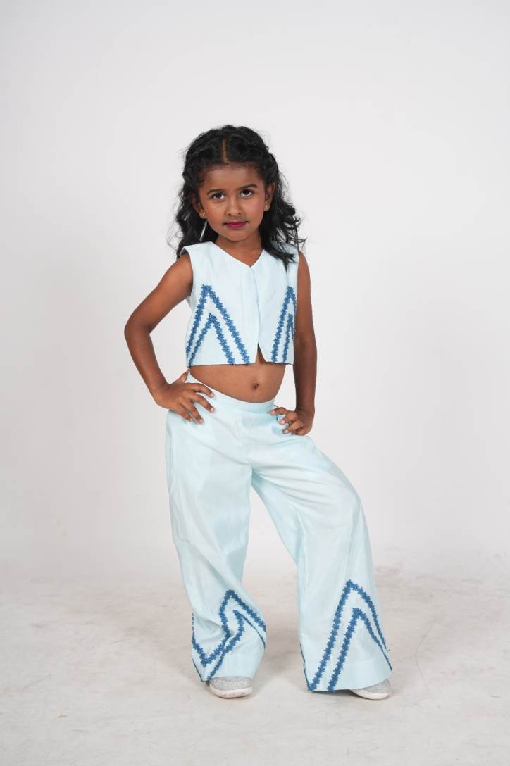 Baby blue lacework co-ord set