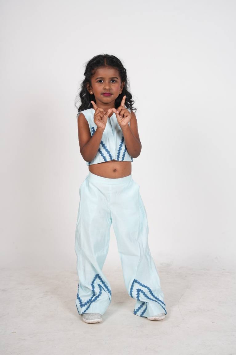 Baby blue lacework co-ord set