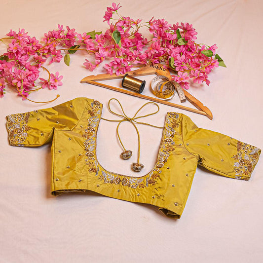 Yellow handwork blouse